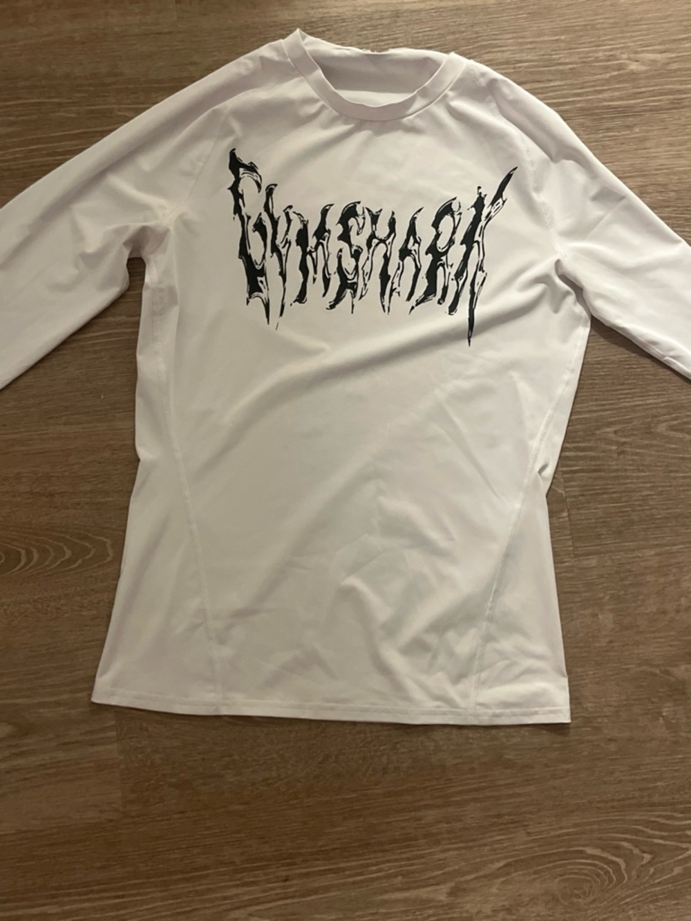 Men's White Long-Sleeve Graphic Crew Neck Shirt gymshark